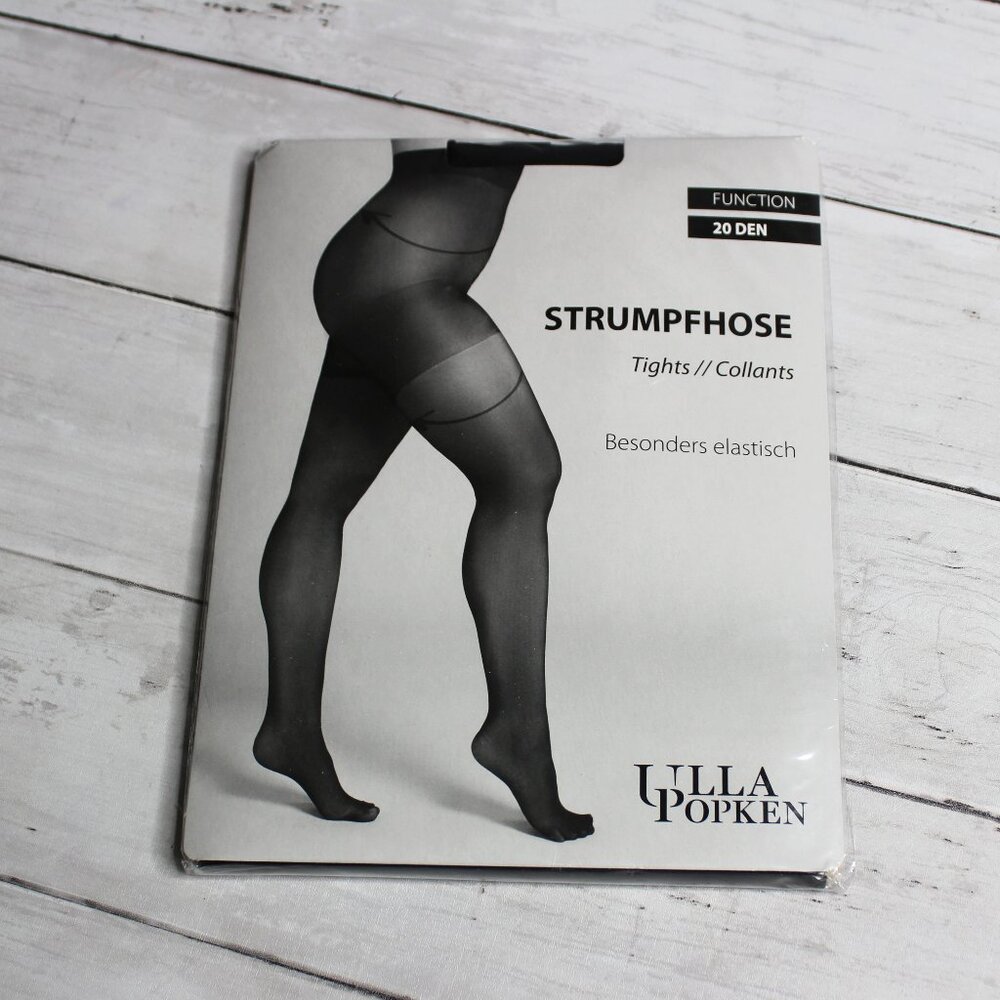 Ulla Popken Women's Pantyhose Plus Size 4X 30 32 Black Tights